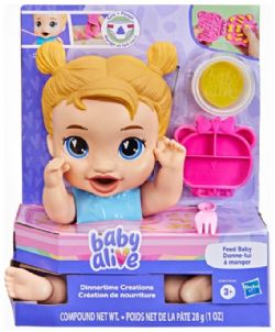 BABY ALIVE - CRÉATION DE NOURRITURE - POUPÉE À CHEVEUX BLONDS 28CM (11